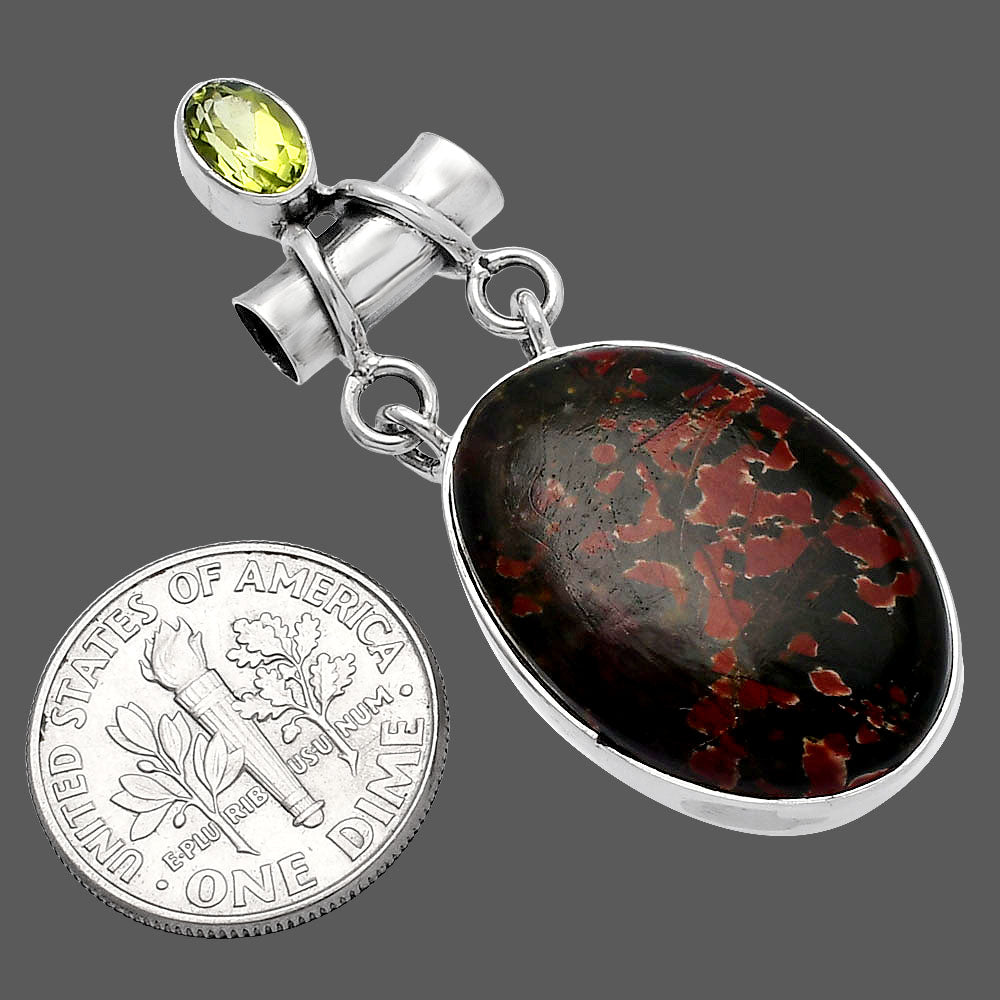 Natural Cherry Creek & Peridot Pendant P-1276 SDP144786