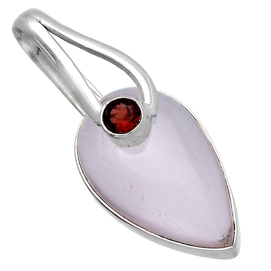 Rose Quartz - Madagascar & Garnet Pendant P-1251 SDP144794