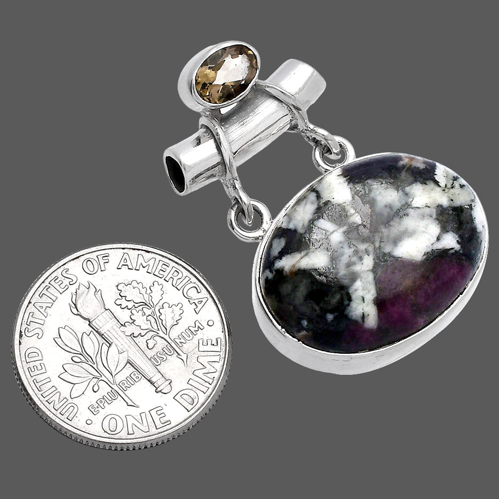 Russian Eudialyte & Smoky Quartz Pendant P-1276 SDP144891