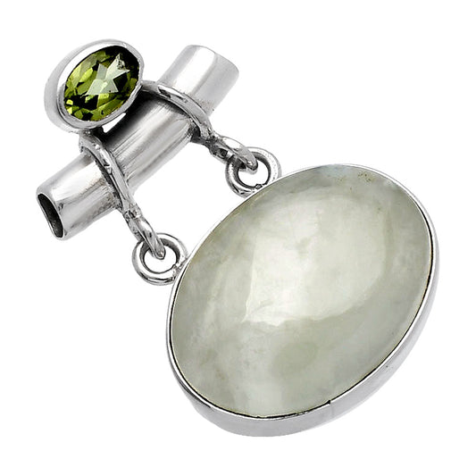 Natural Prehnite & Peridot Pendant P-1276 SDP144900