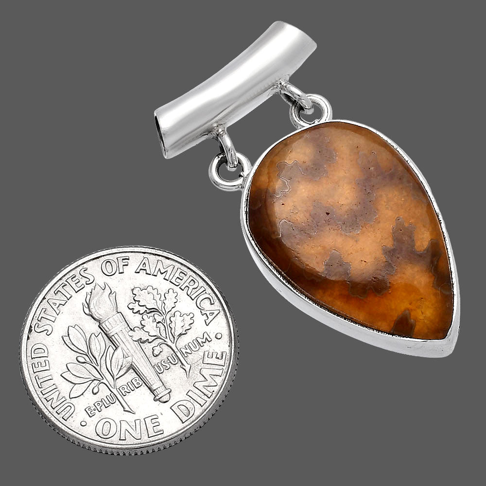 Natural Sutured Ammonite - Madagascar Pendant P-1198 SDP144934