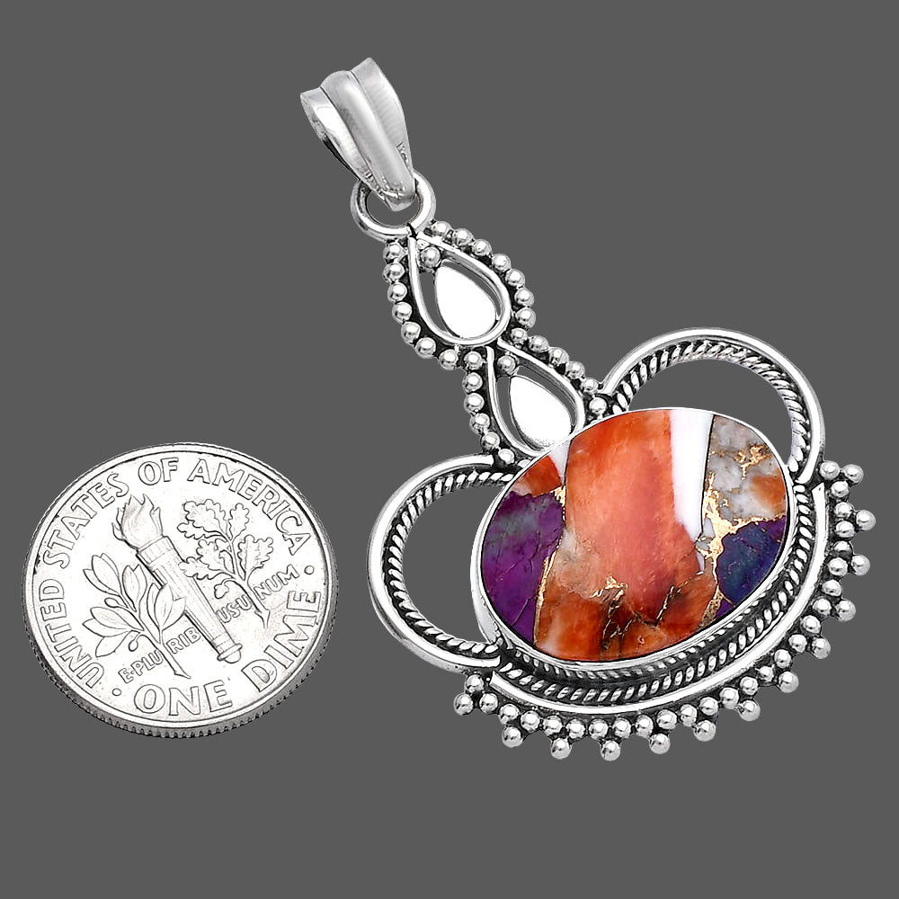 Spiny Oyster Turquoise - Arizona Pendant P-1579 SDP145006