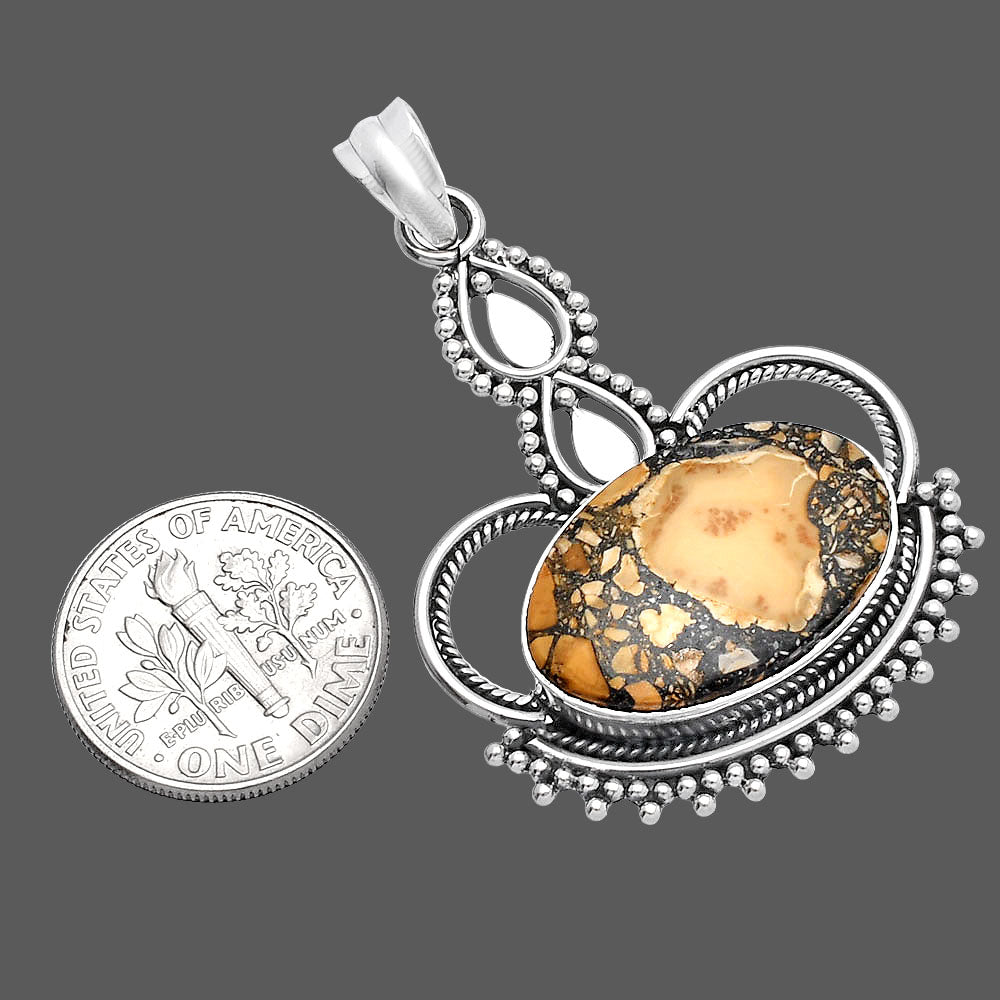 Natural Maligano Jasper - Indonesia Pendant P-1579 SDP145036