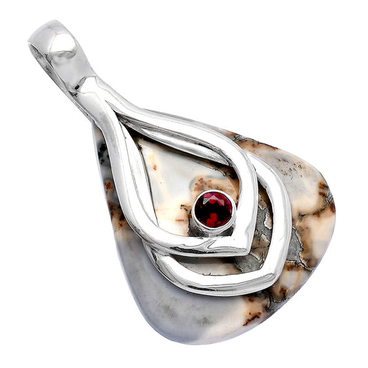 Maligano Jasper - Indonesia & Garnet Pendant P-1562 SDP145112