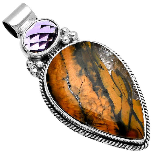 Natural Nellite & Amethyst Pendant P-1121 SDP145285
