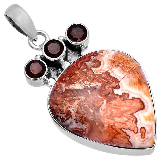 Rosetta Picture Jasper & Garnet Pendant P-1120 SDP145336