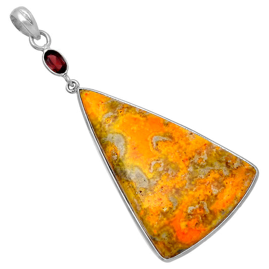Indonesian Bumble Bee & Garnet Pendant P-1098 SDP145560