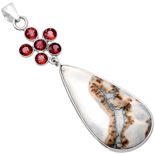 Maligano Jasper - Indonesia & Garnet Pendant P-1122 SDP145711