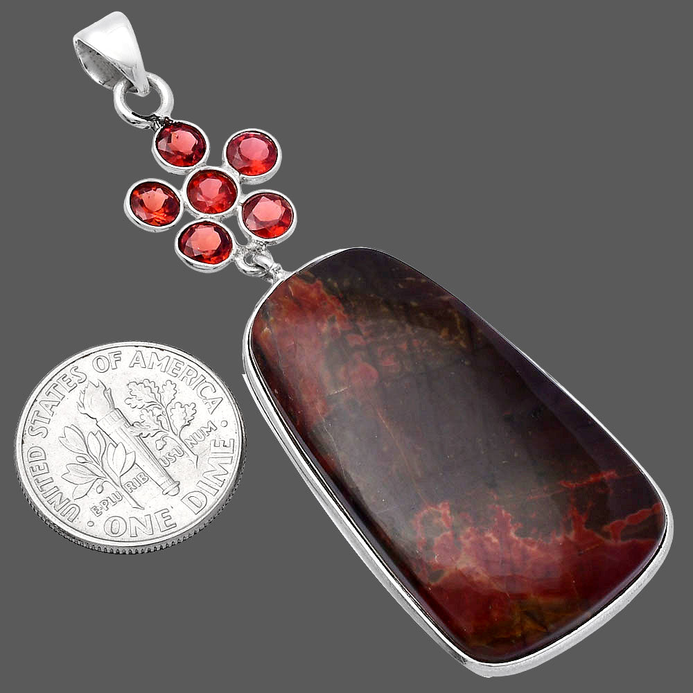 Natural Cherry Creek & Garnet Pendant P-1122 SDP145745
