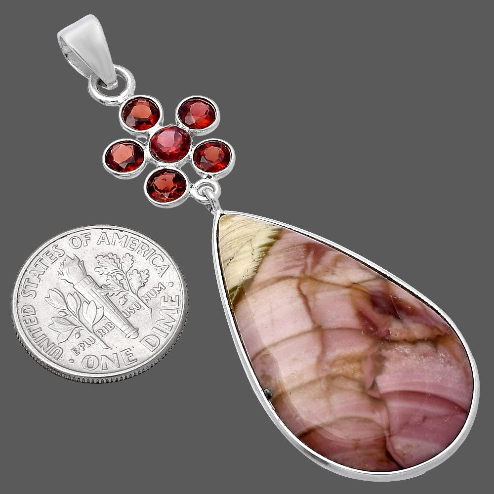 Imperial Jasper - Mexico & Garnet Pendant P-1122 SDP145753