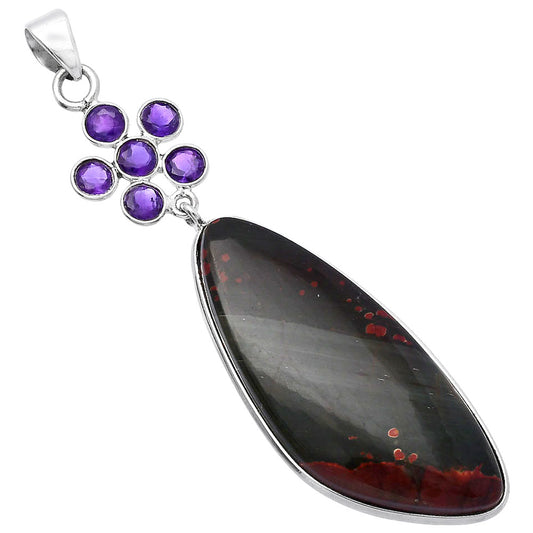 Natural Cherry Creek & Amethyst Pendant P-1122 SDP145764