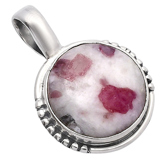 Natural Pink Tourmaline in Quartz Pendant P-1326 SDP145818