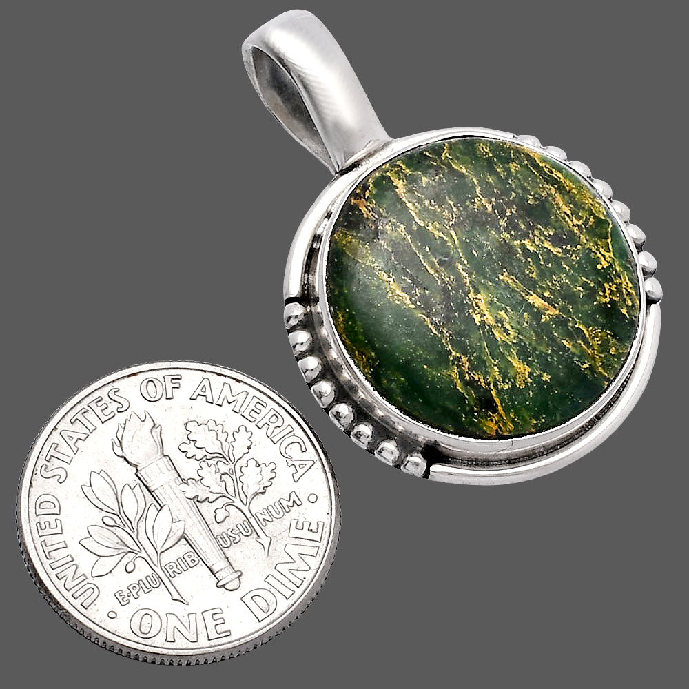 Natural Green Fuchsite Pendant P-1326 SDP145820