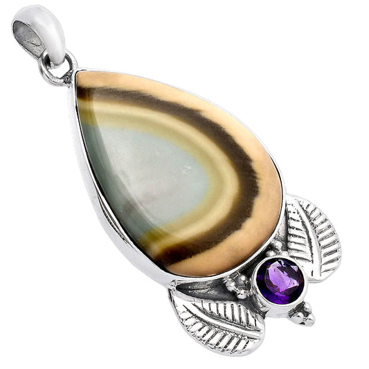 Imperial Jasper - Mexico & Amethyst Pendant P-1127 SDP145888