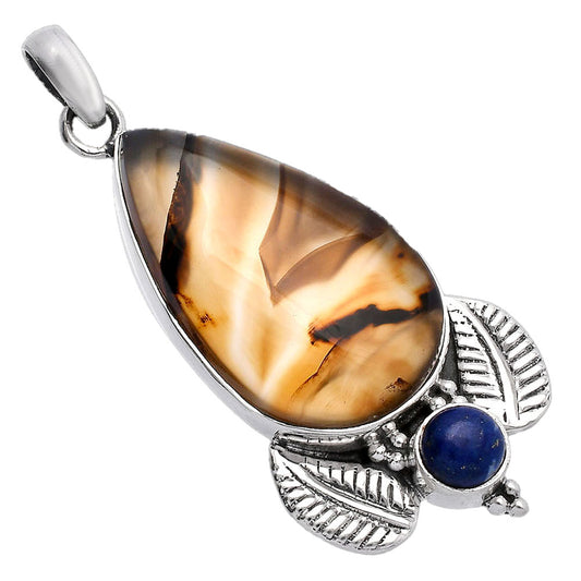 Montana Agate - USA & Lapis Lazuli Pendant P-1127 SDP145925