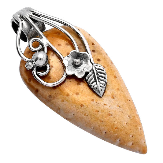 Natural Palm Root Fossil Agate Pendant P-1581 SDP146012