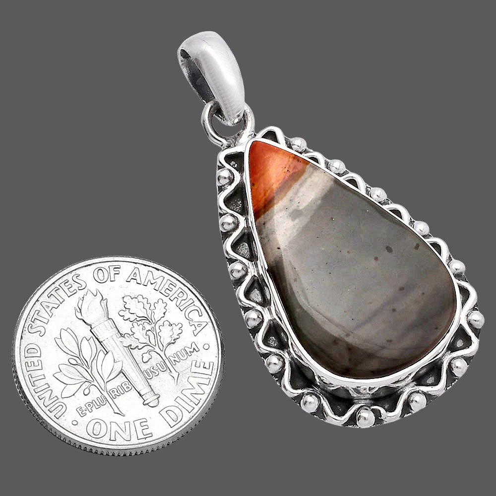 Natural Polygram Jasper Pendant P-1514 SDP146115