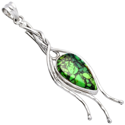 Natural Green Matrix Turquoise Pendant P-1728 SDP146219