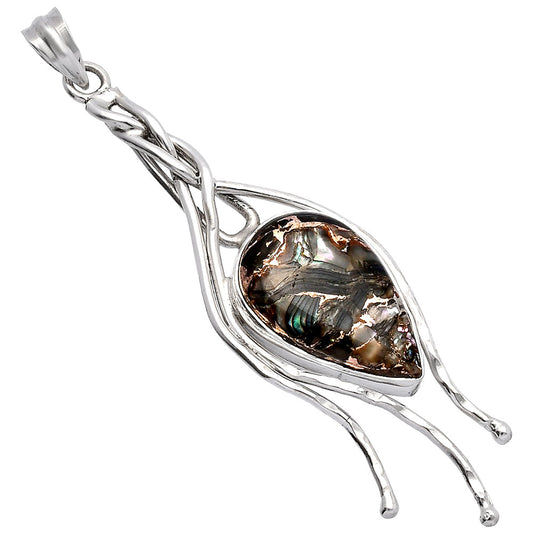 Natural Copper Abalone Shell Pendant P-1728 SDP146242