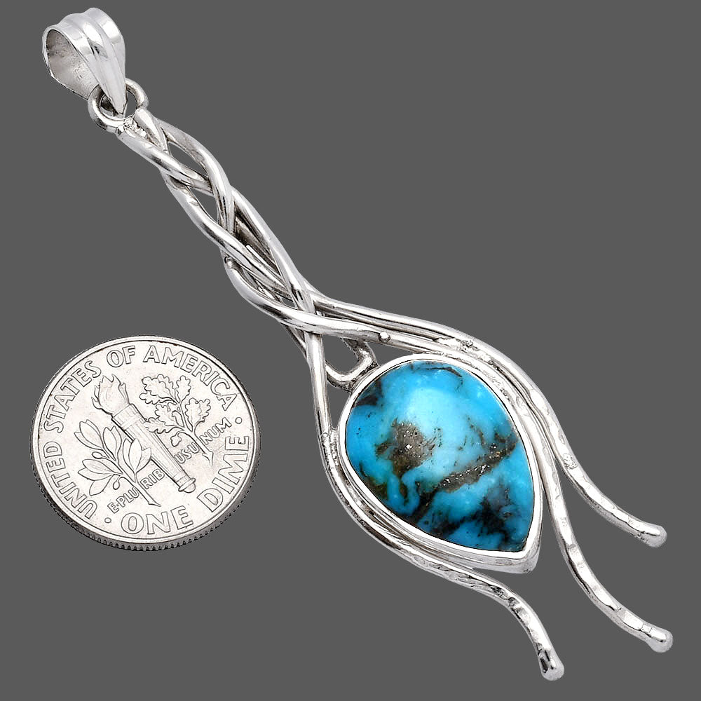 Natural Turquoise Morenci Mine Pendant P-1728 SDP146252