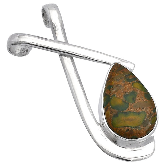 Natural Bamboo Jasper Pendant P-1596 SDP146585