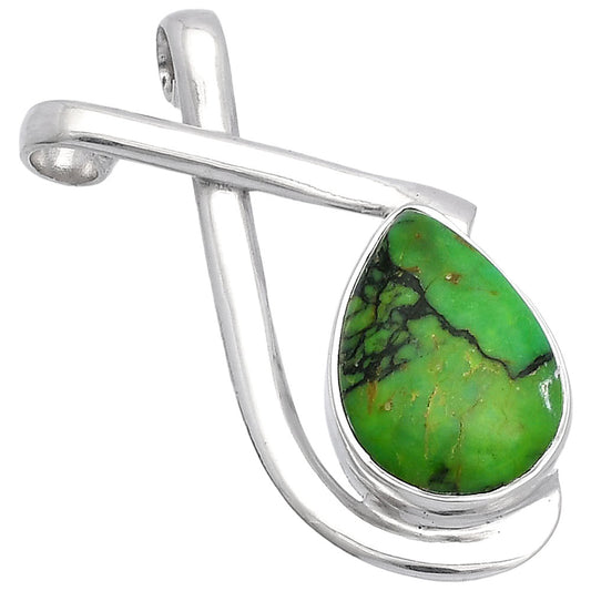 Natural Green Matrix Turquoise Pendant P-1596 SDP146625