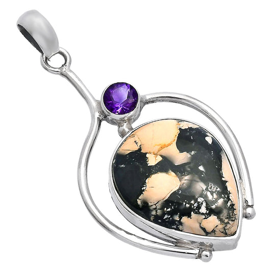 Natural Maligano Jasper & Amethyst Pendant P-1250 SDP146674