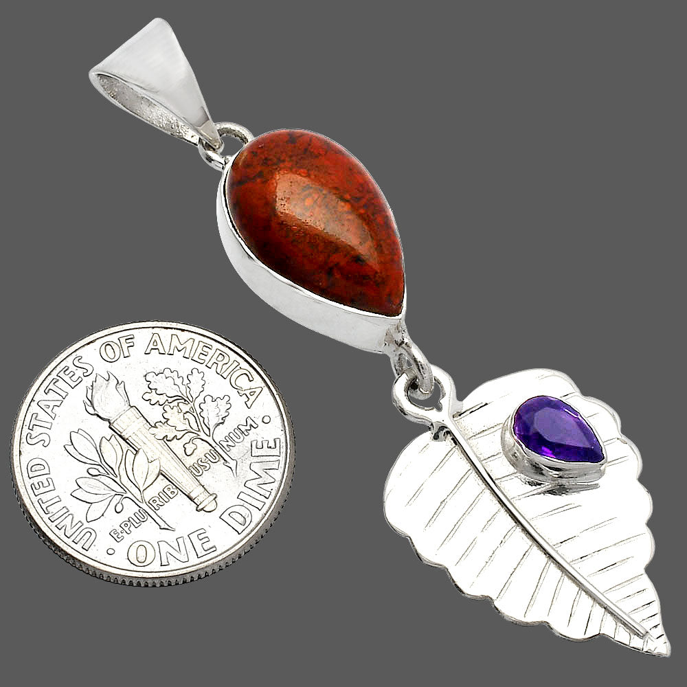 Rare Cady Mountain Agate & Amethyst Pendant P-1539 SDP146838