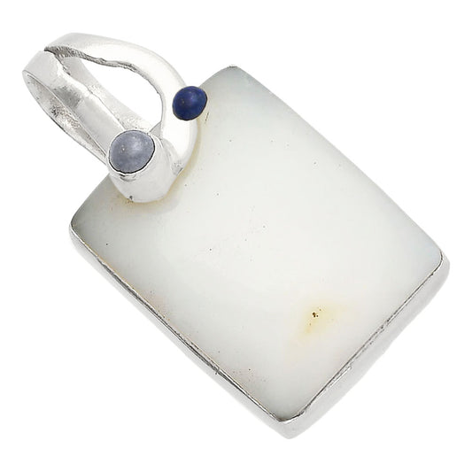 Natural White Opal & Lapis Lazuli Pendant P-1251 SDP147125