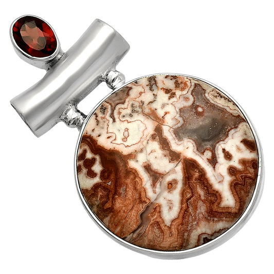 Rosetta Picture Jasper & Garnet Pendant P-1279 SDP147168