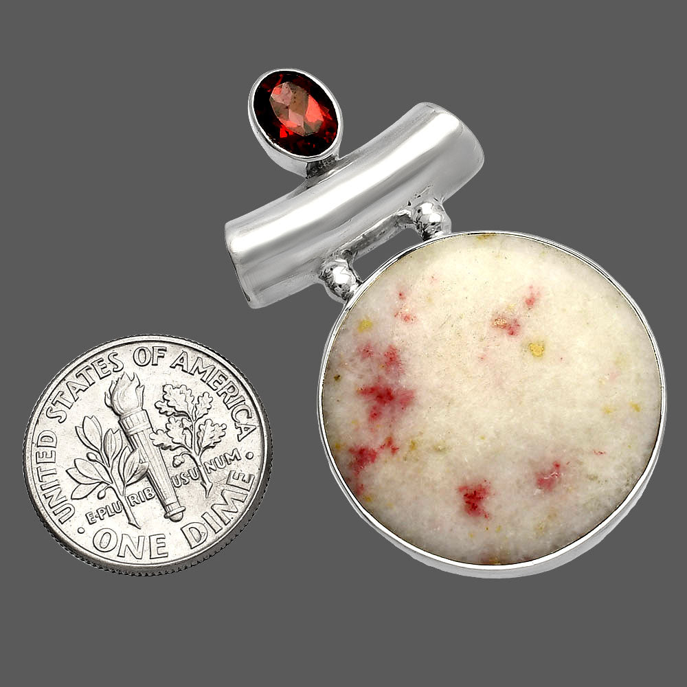 Natural Cinnabar & Garnet Pendant P-1279 SDP147177