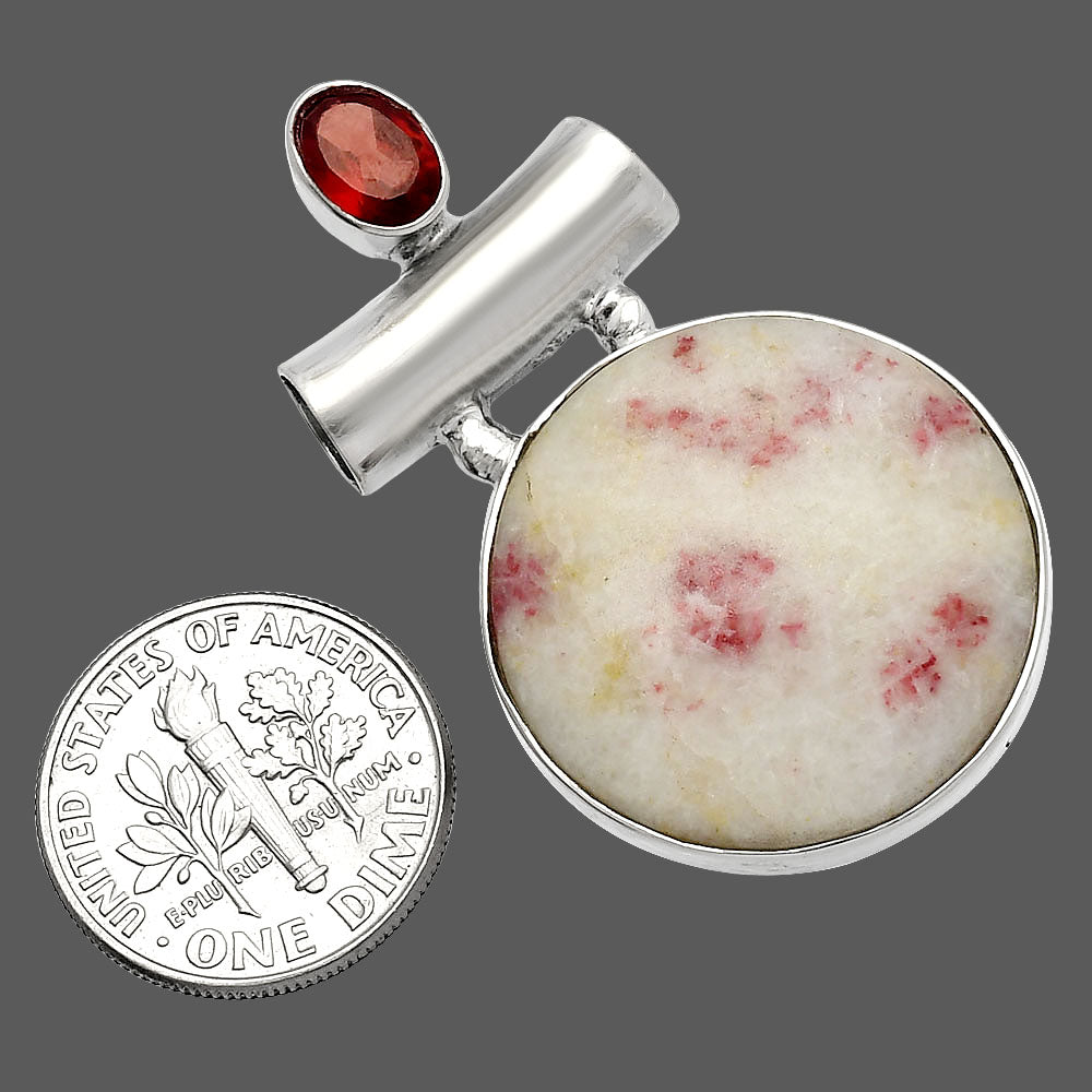 Natural Cinnabar & Garnet Pendant P-1279 SDP147185