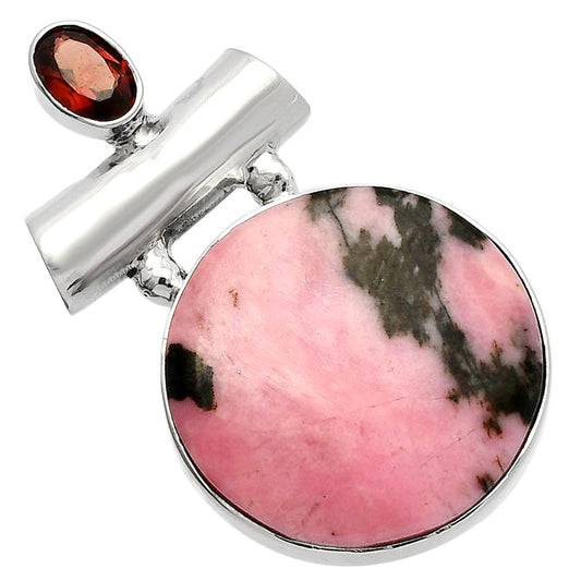 Natural Rhodonite & Garnet Pendant P-1279 SDP147198