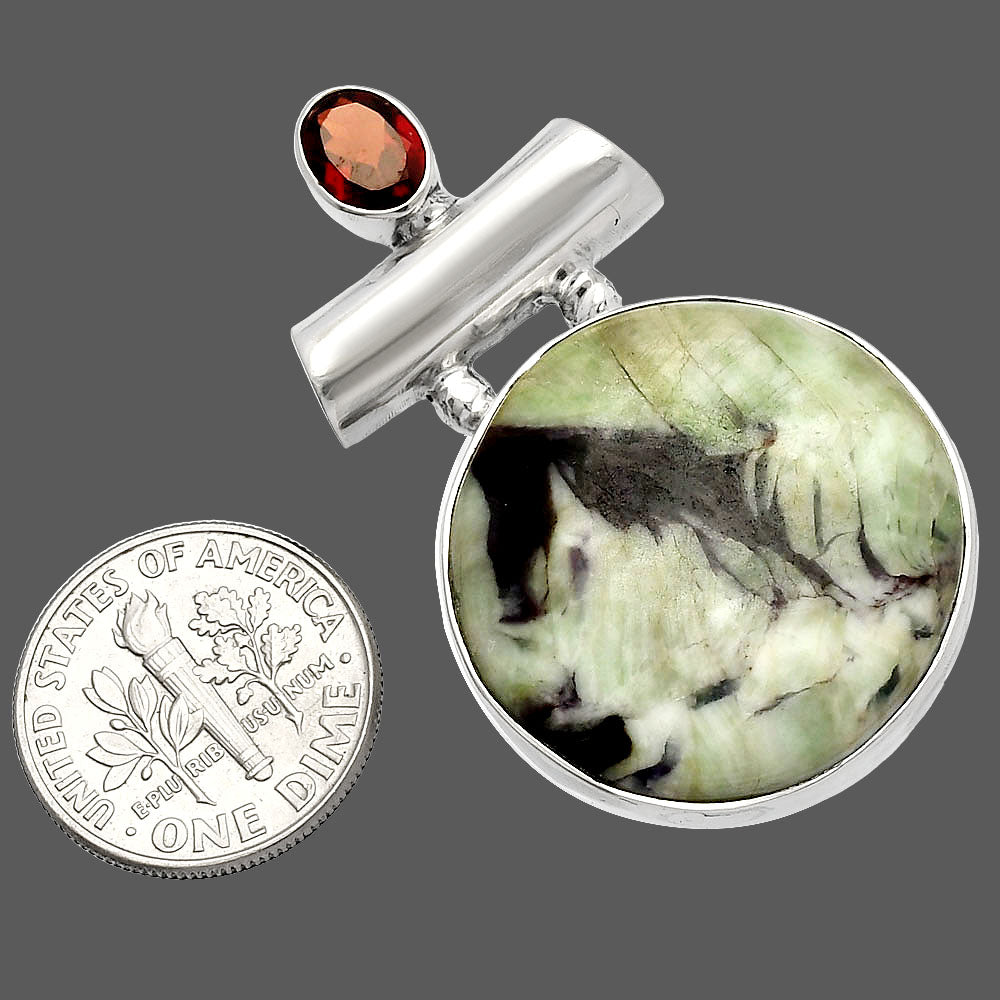 Kammererite - Finland & Garnet Pendant P-1279 SDP147207