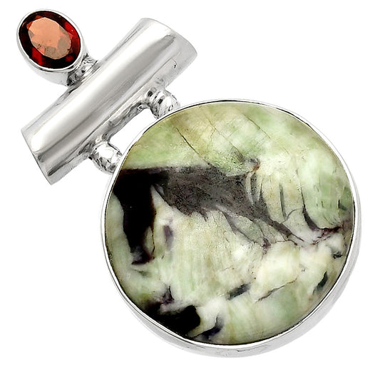 Kammererite - Finland & Garnet Pendant P-1279 SDP147207
