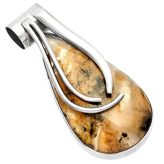 Natural Rose Plume Agate Pendant P-1252 SDP147216