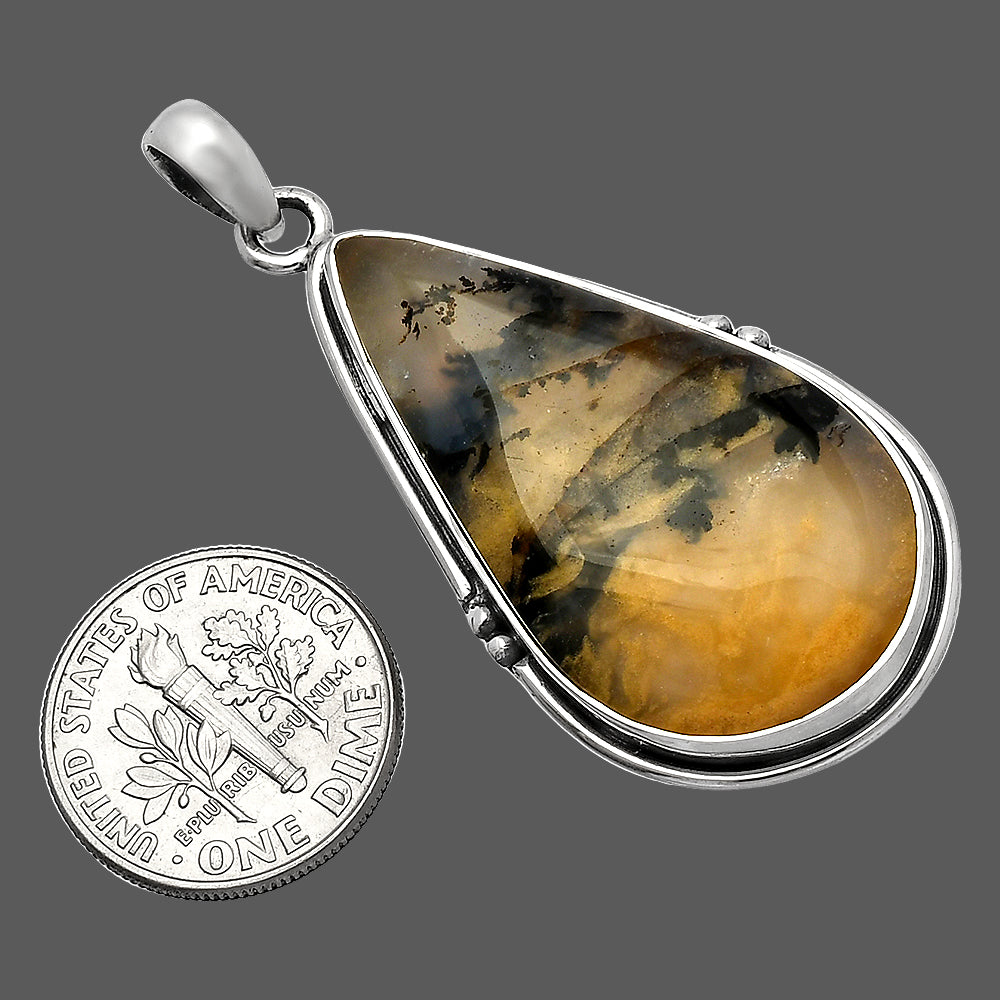 Natural Rose Plume Agate Pendant P-1064 SDP147366
