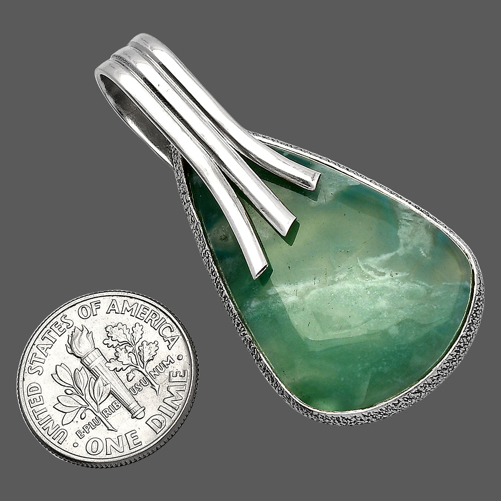 Natural Green Lace Agate Pendant P-1167 SDP147424