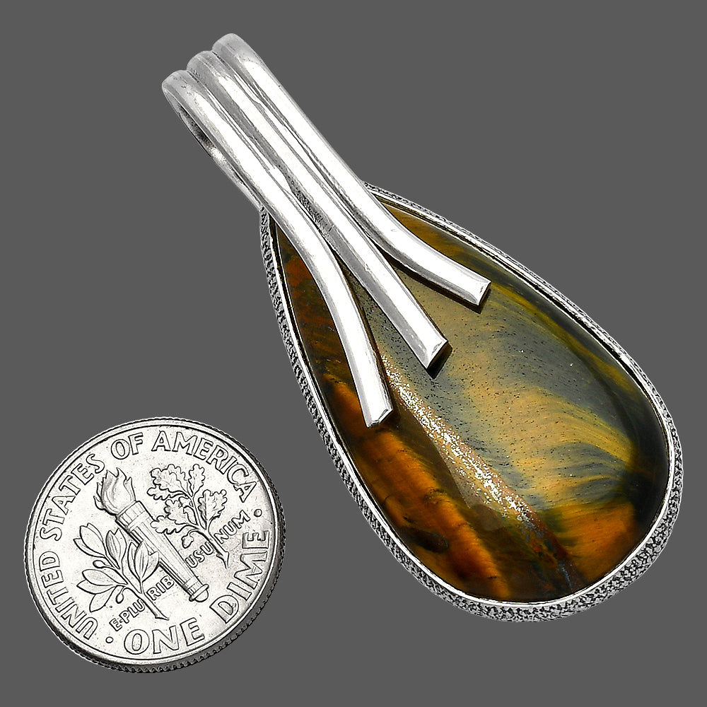 Natural Blue Tiger Eye Pendant P-1167 SDP147437
