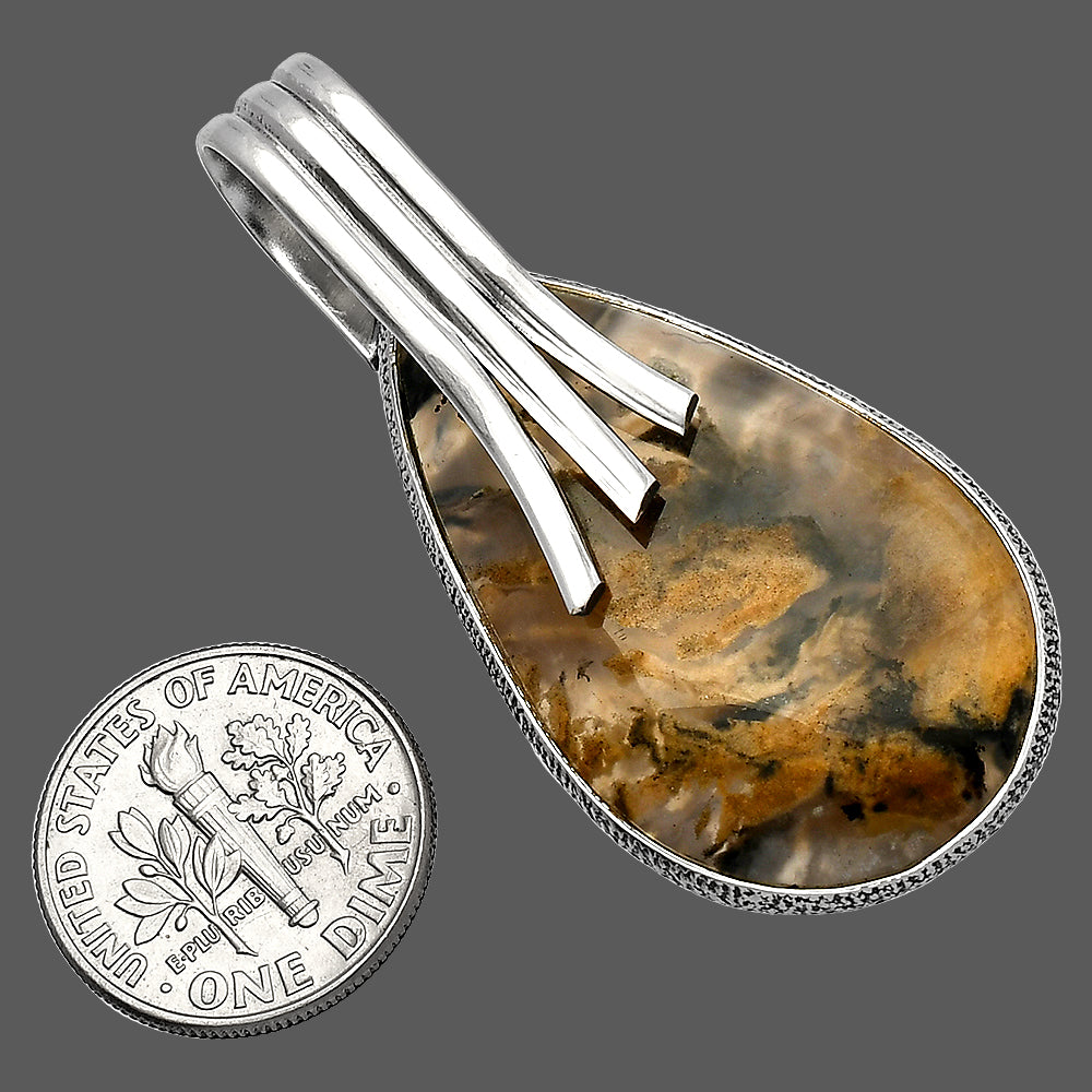 Natural Rose Plume Agate Pendant P-1167 SDP147452