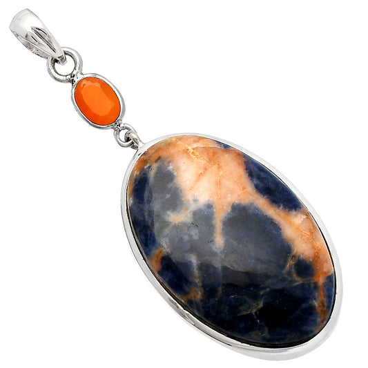 Natural Sodalite & Carnelian Pendant P-1531 SDP147599