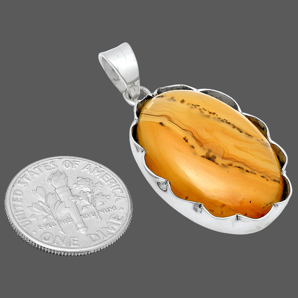 Natural Montana Agate - USA Pendant P-1555 SDP147713