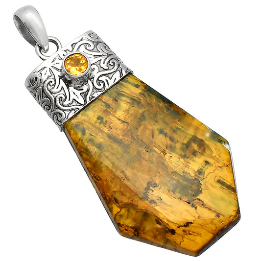 Natural Nellite & Citrine Pendant P-1331 SDP147863