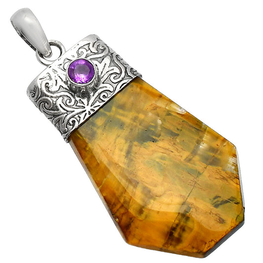 Natural Nellite & Amethyst Pendant P-1331 SDP147864