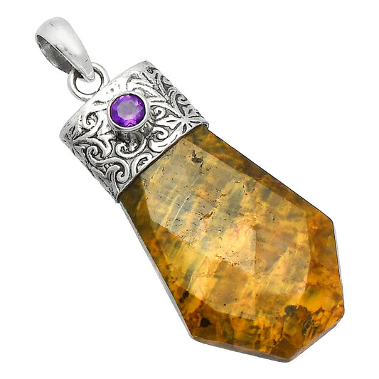 Natural Nellite & Amethyst Pendant P-1331 SDP147866