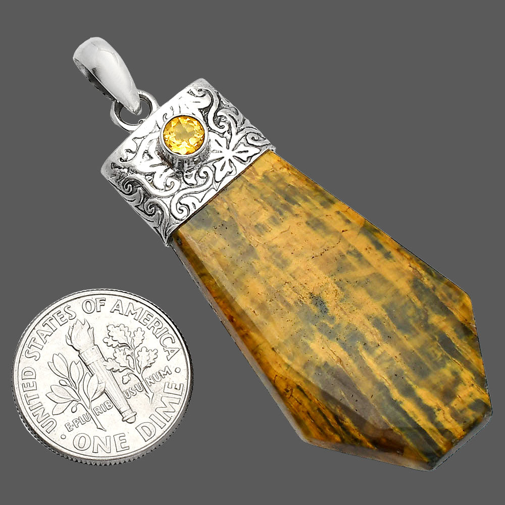 Natural Nellite & Citrine Pendant P-1331 SDP147890