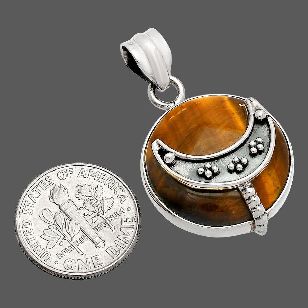 Crescent Moon - Tiger Eye - Africa Pendant P-1719 SDP148020