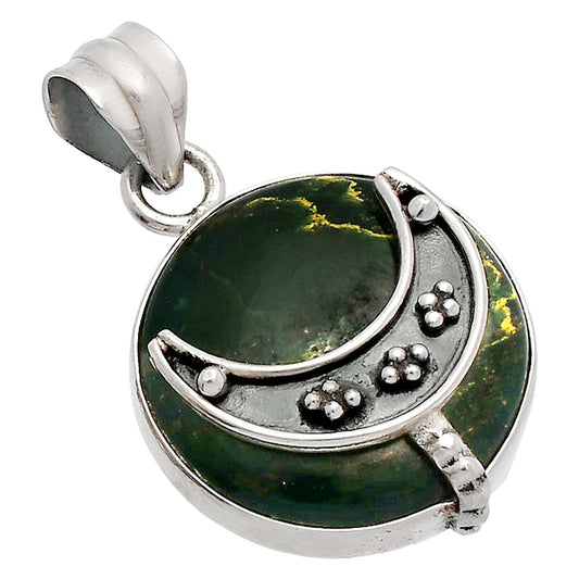 Crescent Moon - Green Fuchsite Pendant P-1719 SDP148023