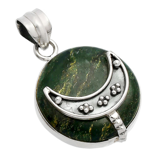 Crescent Moon - Green Fuchsite Pendant P-1719 SDP148027