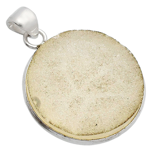 Snow White Druzy Pendant P-1001 SDP148129